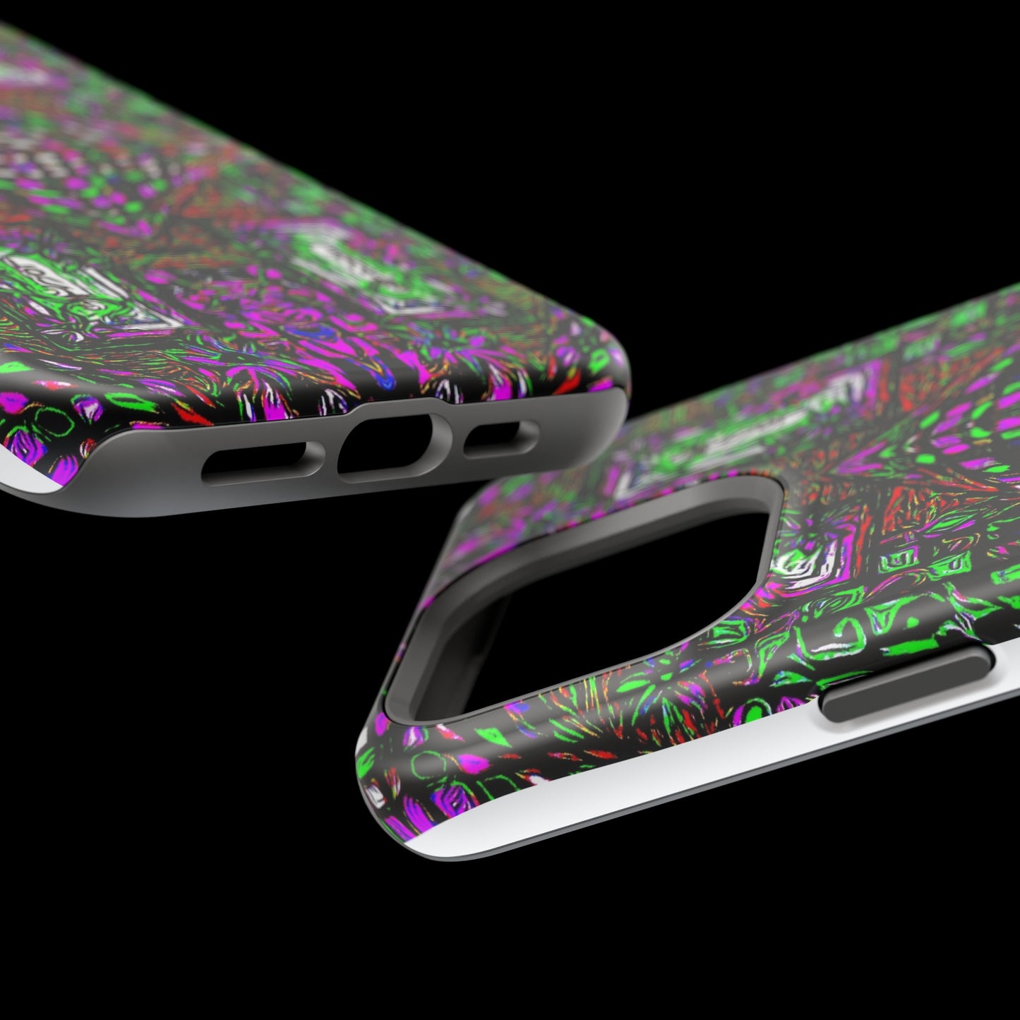 MagSafe Tough Cases for iPhone 15, 15pro, 15pro-max (With Custom Happy Lost Souls Art Print)