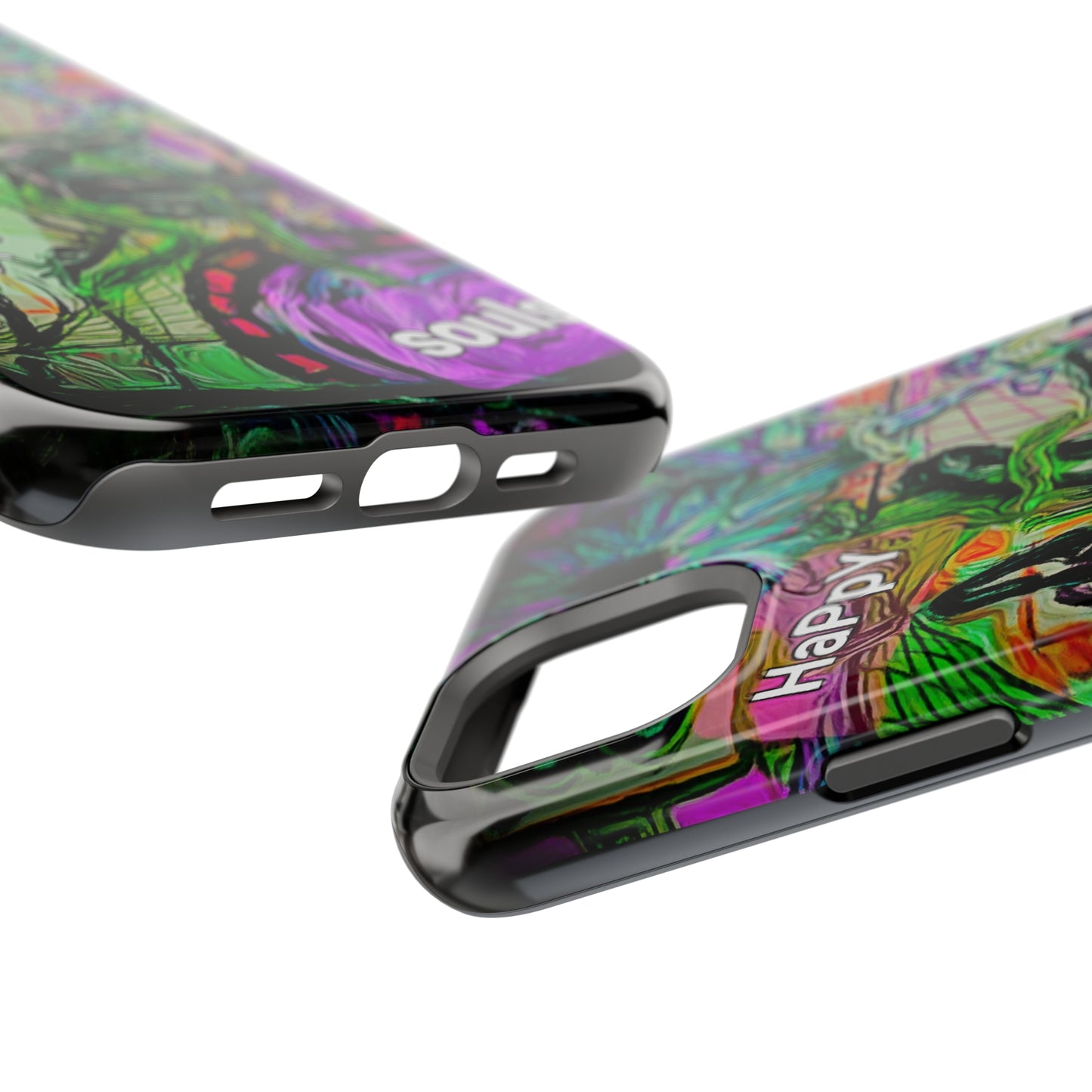 MagSafe Tough Cases for iPhone 15 series with custome Happy Lost Souls Art Work