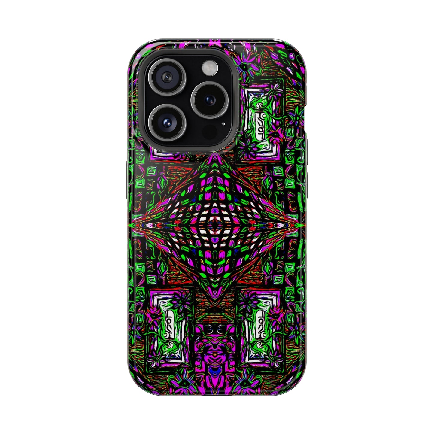 MagSafe Tough Cases for iPhone 15, 15pro, 15pro-max (With Custom Happy Lost Souls Art Print)