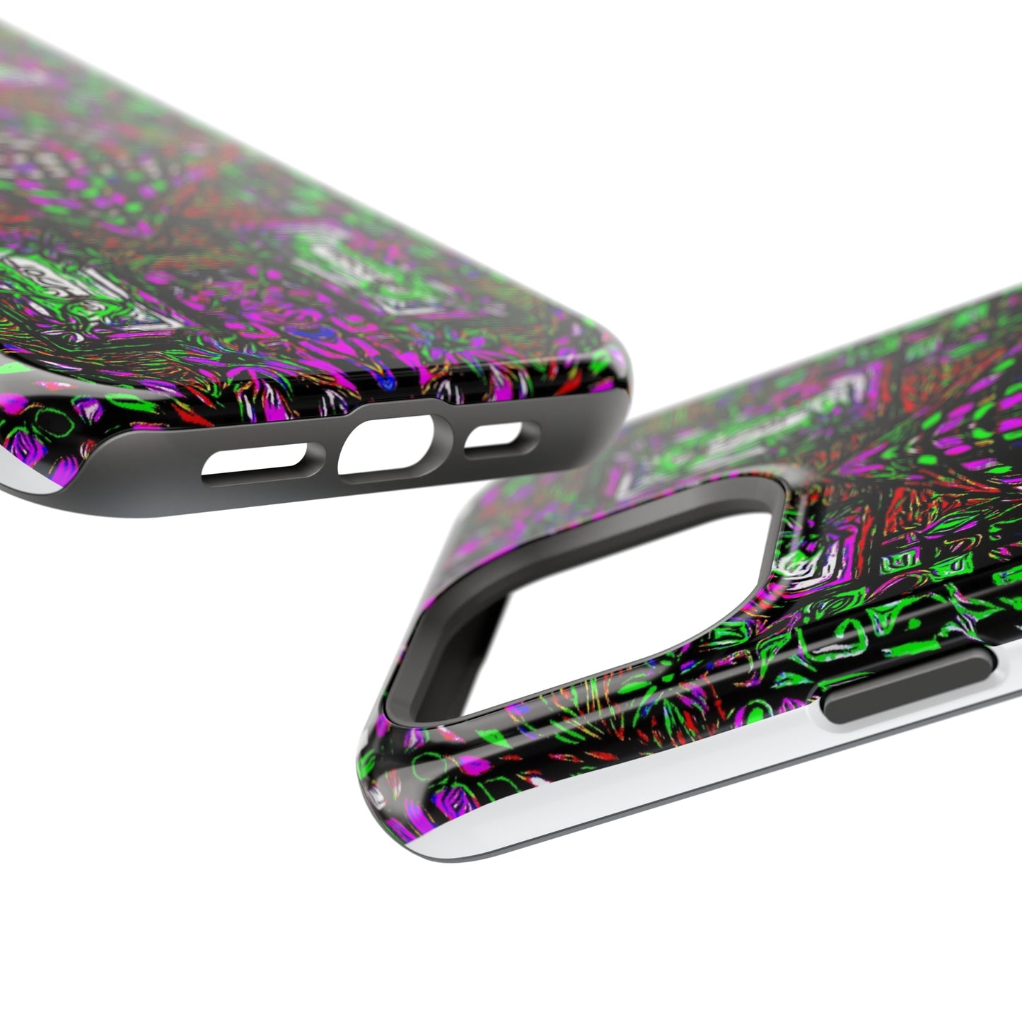 MagSafe Tough Cases for iPhone 15, 15pro, 15pro-max (With Custom Happy Lost Souls Art Print)