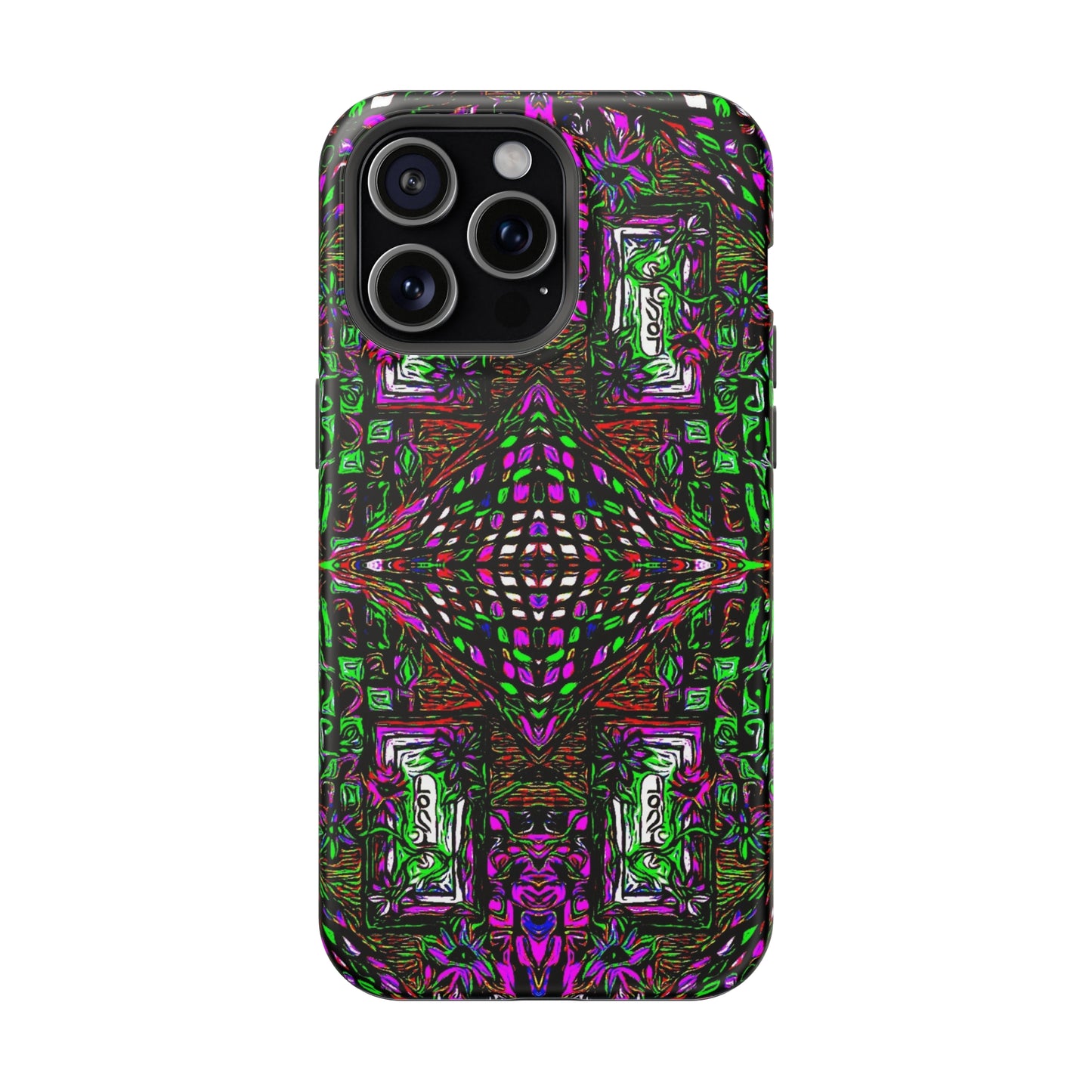MagSafe Tough Cases for iPhone 15, 15pro, 15pro-max (With Custom Happy Lost Souls Art Print)