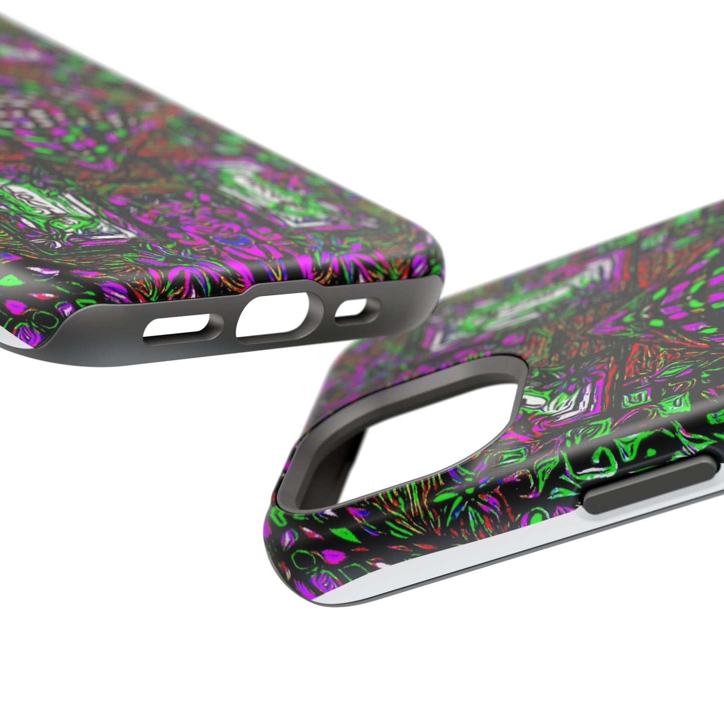 MagSafe Tough Cases for iPhone 15, 15pro, 15pro-max (With Custom Happy Lost Souls Art Print)