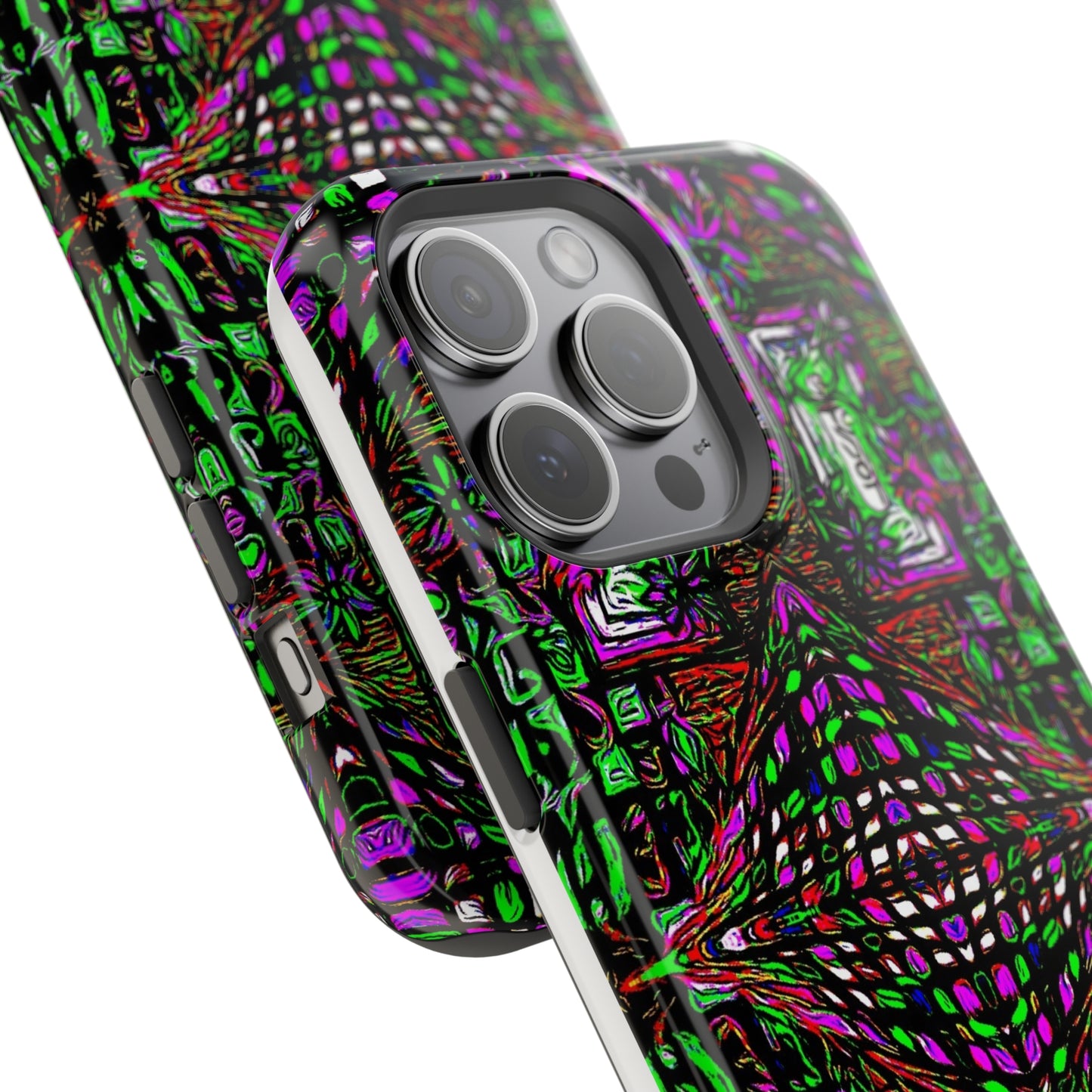 MagSafe Tough Cases for iPhone 15, 15pro, 15pro-max (With Custom Happy Lost Souls Art Print)