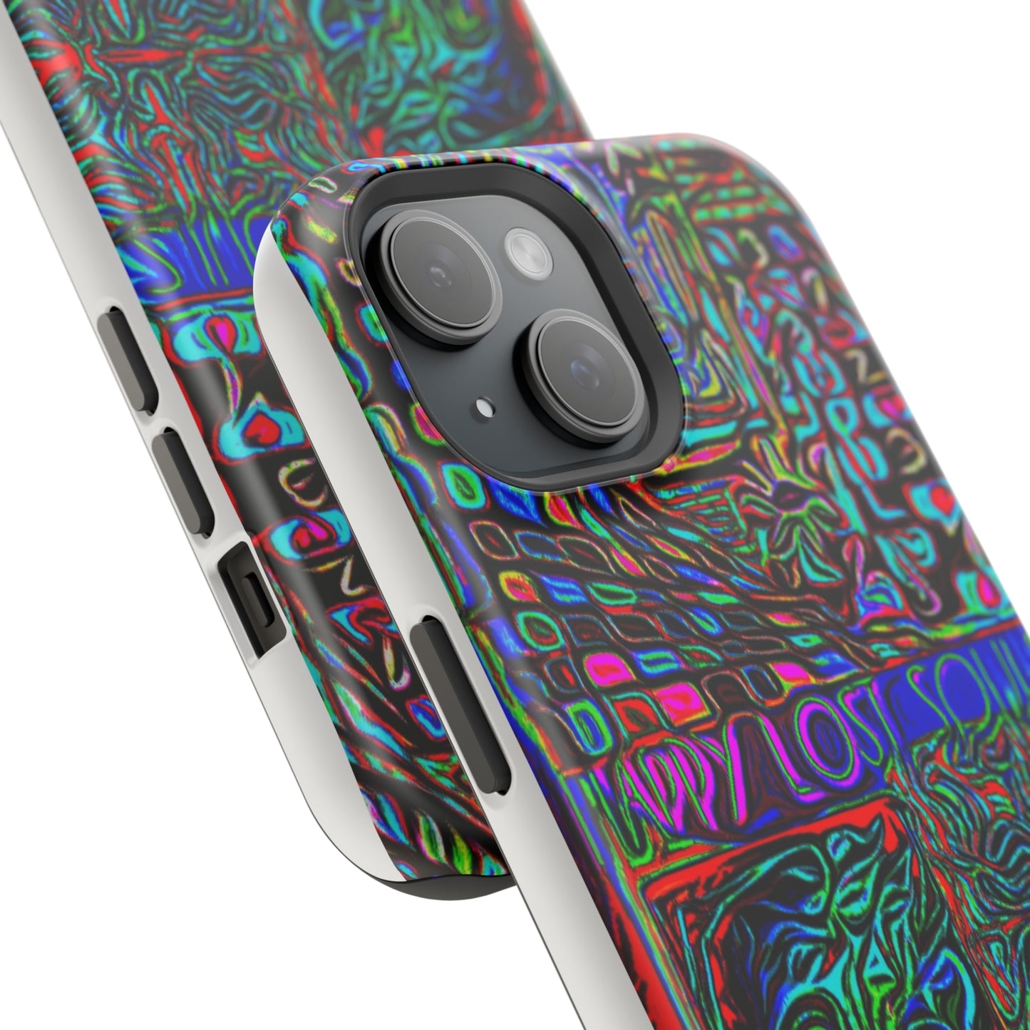 MagSafe Tough Cases for all iPhone 15 models with custom Happy Lost Souls Design
