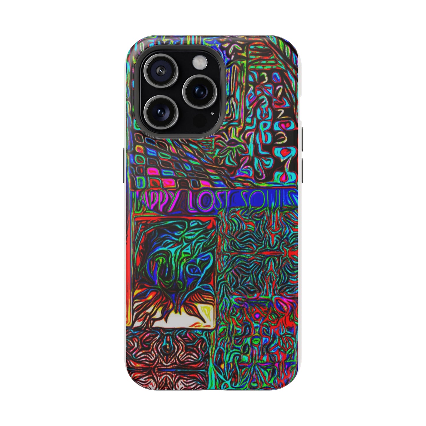 MagSafe Tough Cases for all iPhone 15 models with custom Happy Lost Souls Design
