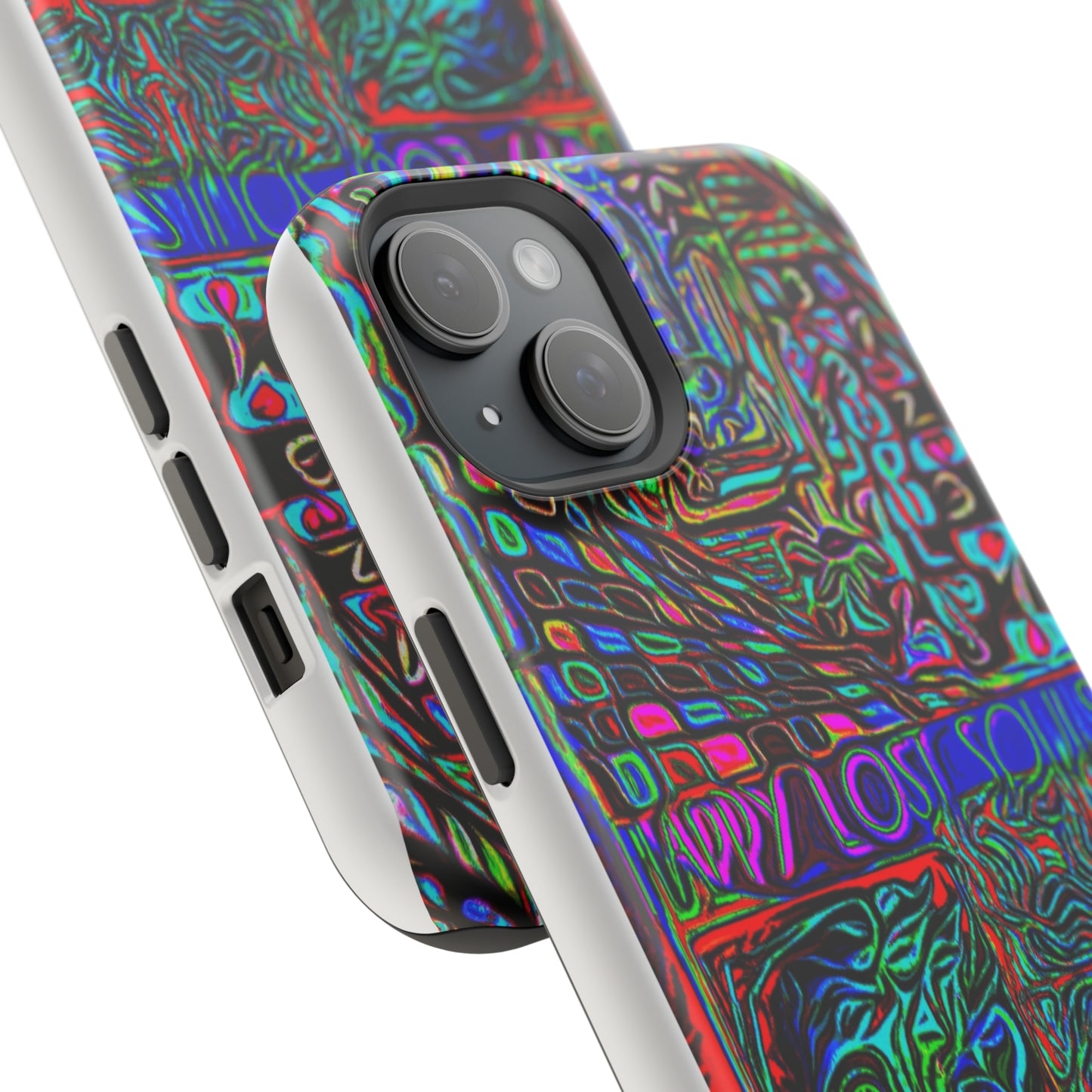 MagSafe Tough Cases for all iPhone 15 models with custom Happy Lost Souls Design