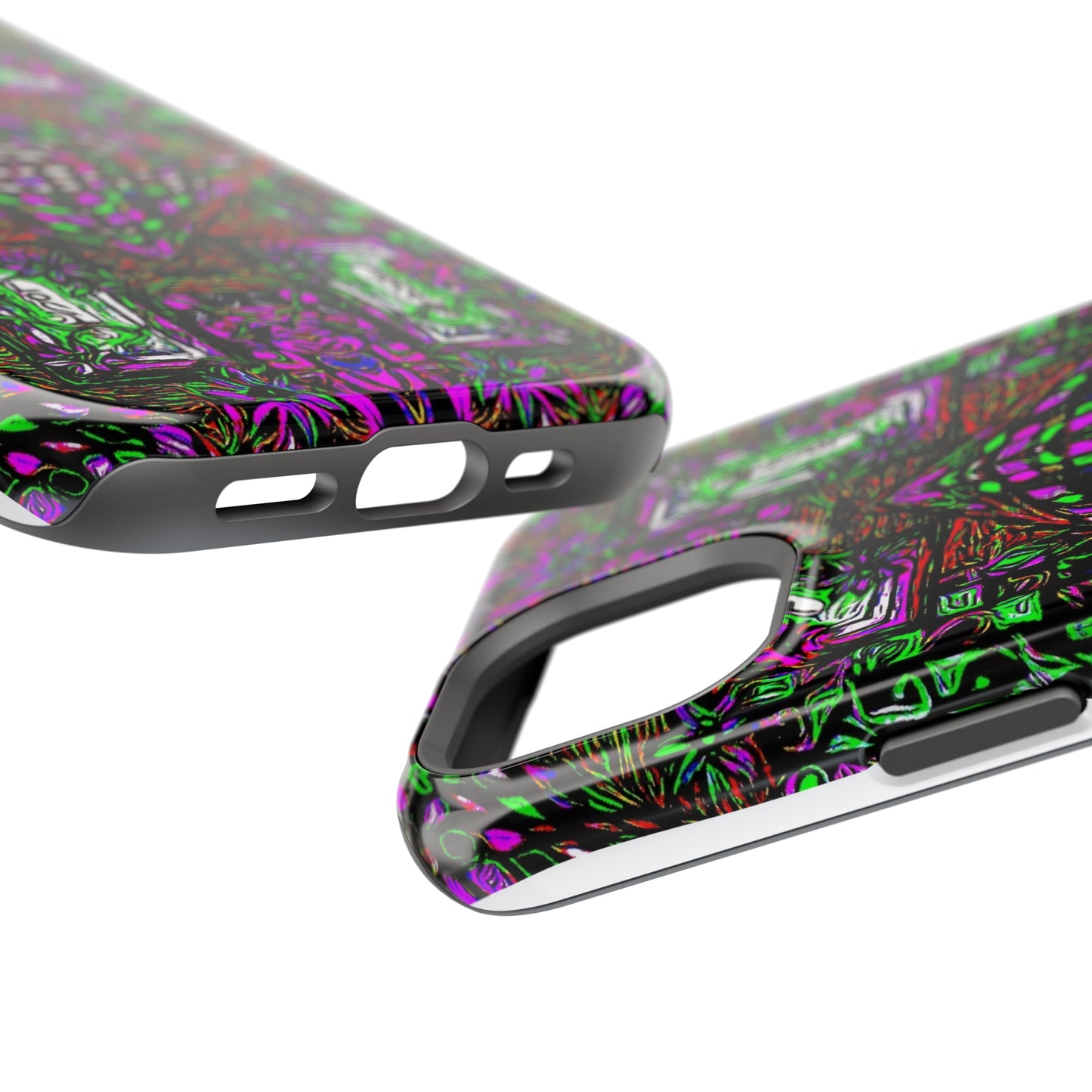 MagSafe Tough Cases for iPhone 15, 15pro, 15pro-max (With Custom Happy Lost Souls Art Print)