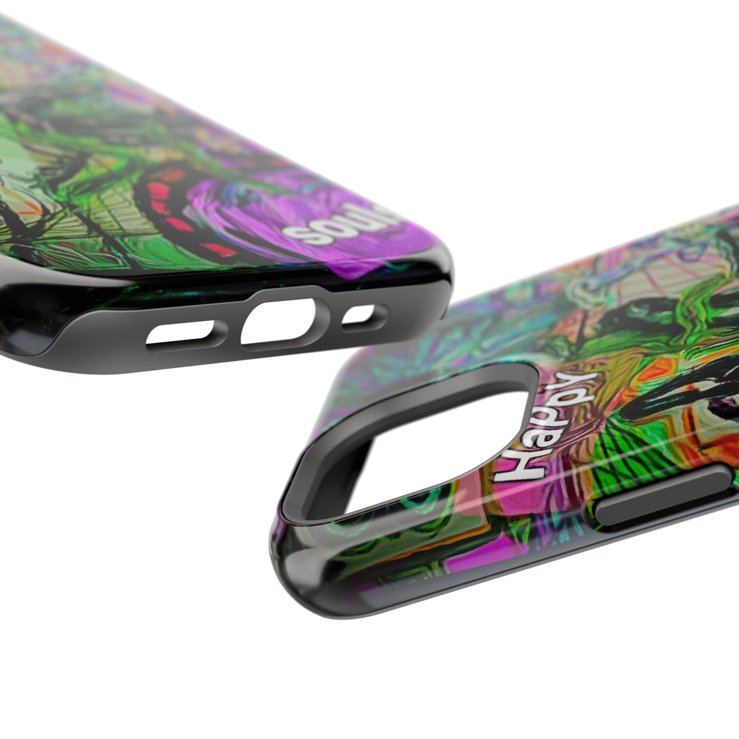 MagSafe Tough Cases for iPhone 15 series with custome Happy Lost Souls Art Work