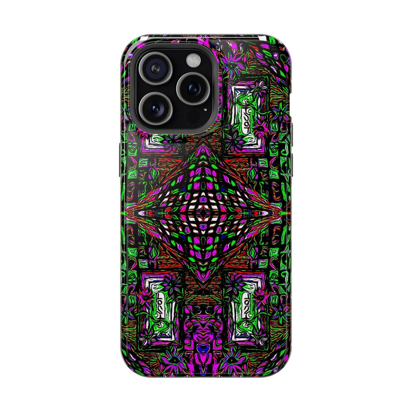 MagSafe Tough Cases for iPhone 15, 15pro, 15pro-max (With Custom Happy Lost Souls Art Print)