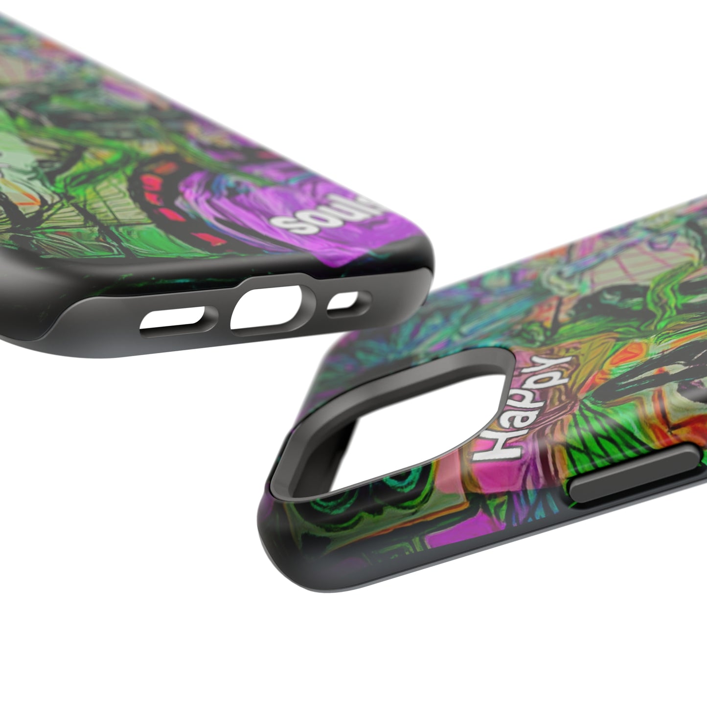 MagSafe Tough Cases for iPhone 15 series with custome Happy Lost Souls Art Work