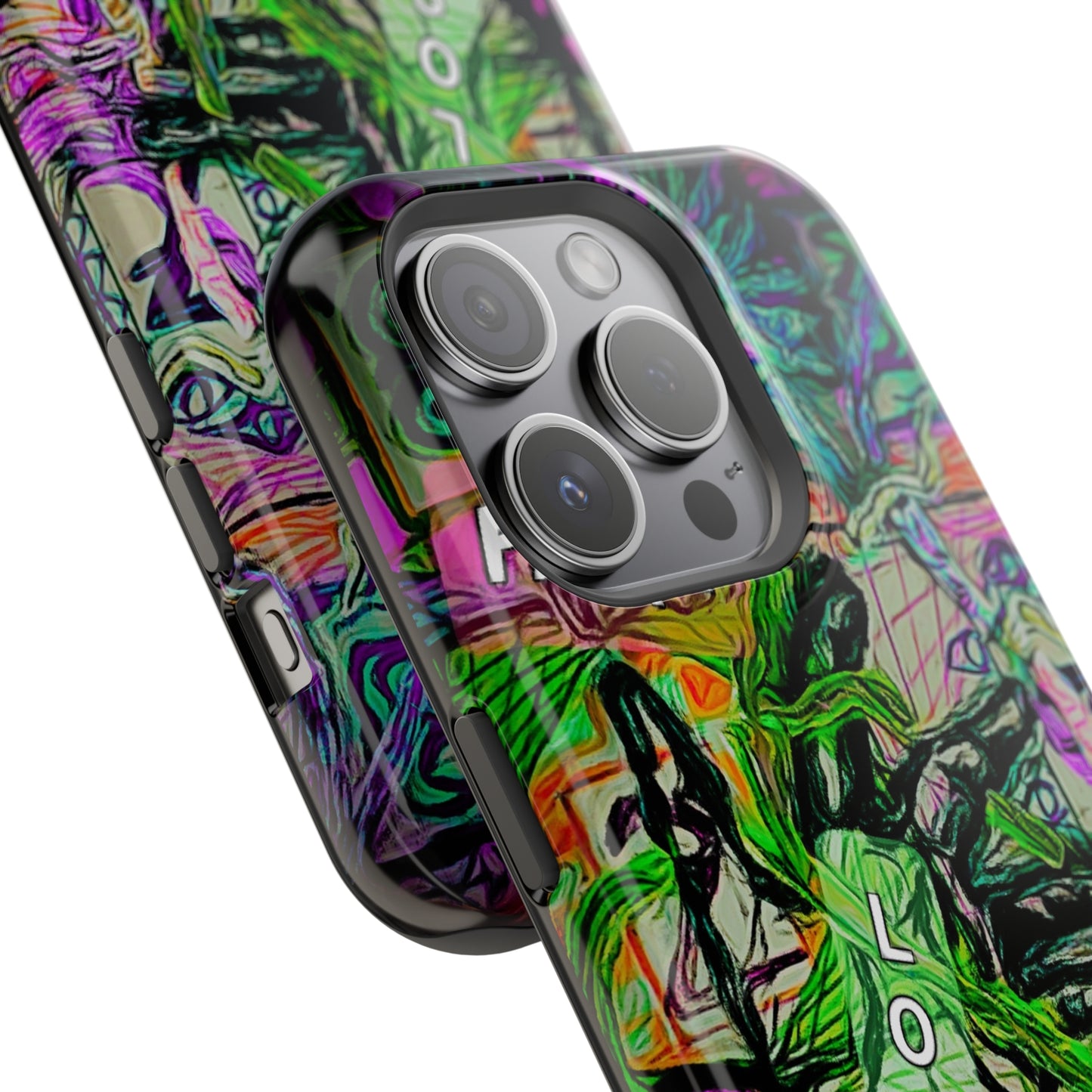 MagSafe Tough Cases for iPhone 15 series with custome Happy Lost Souls Art Work