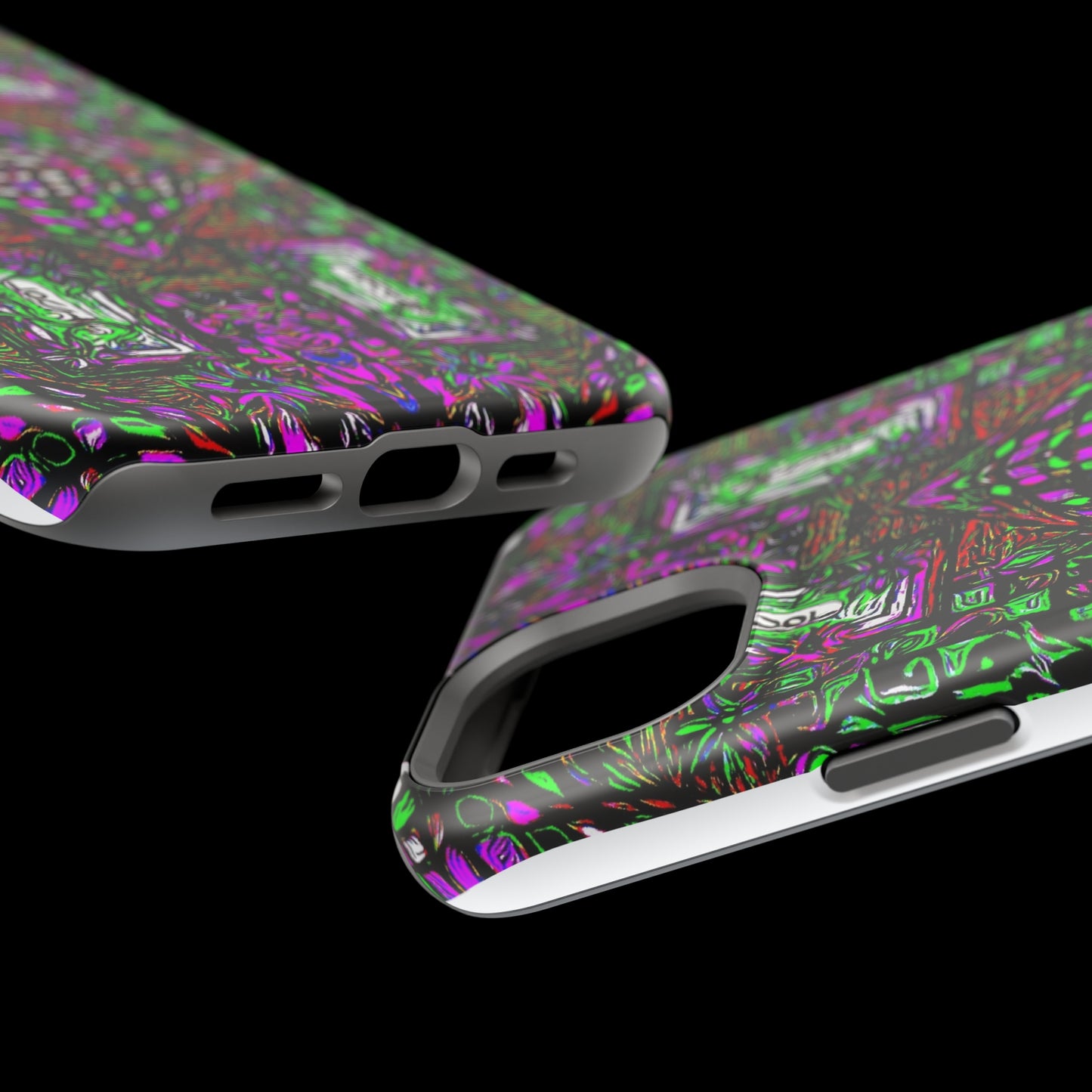 MagSafe Tough Cases for iPhone 15, 15pro, 15pro-max (With Custom Happy Lost Souls Art Print)