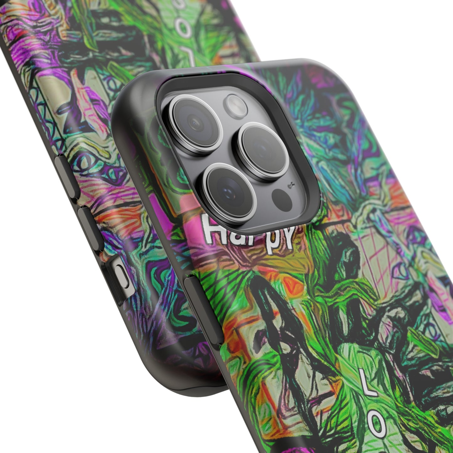 MagSafe Tough Cases for iPhone 15 series with custome Happy Lost Souls Art Work