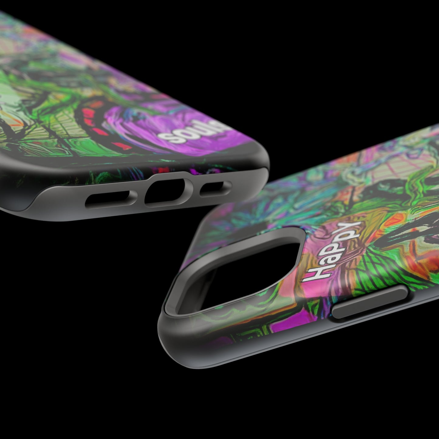 MagSafe Tough Cases for iPhone 15 series with custome Happy Lost Souls Art Work