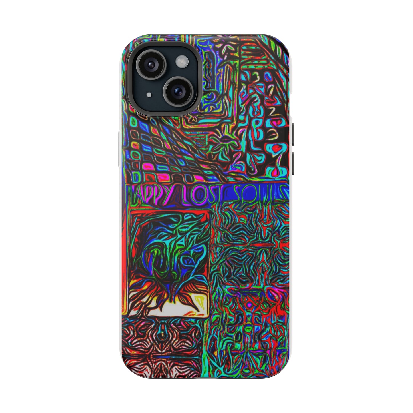 MagSafe Tough Cases for all iPhone 15 models with custom Happy Lost Souls Design