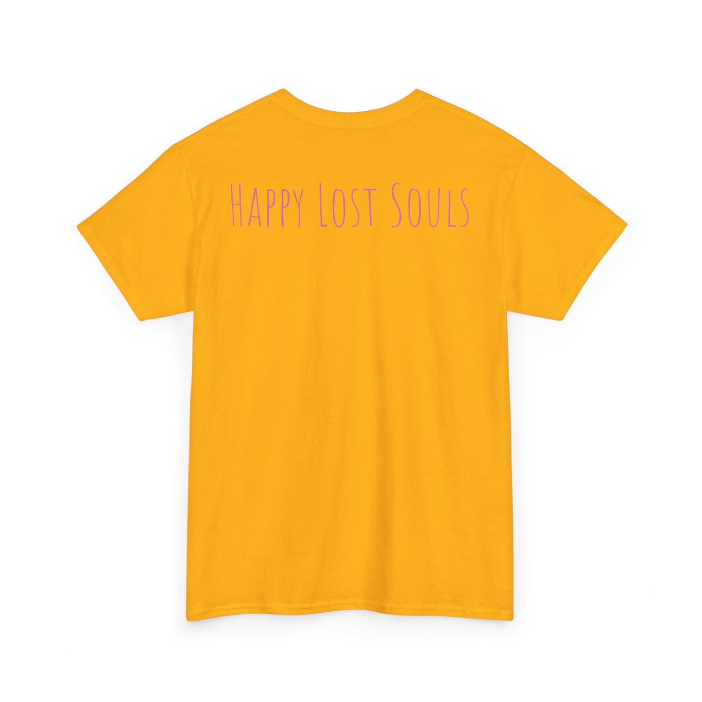 Unisex Heavy Cotton Tee With Custom Happy Lost Souls Art Print(origins)