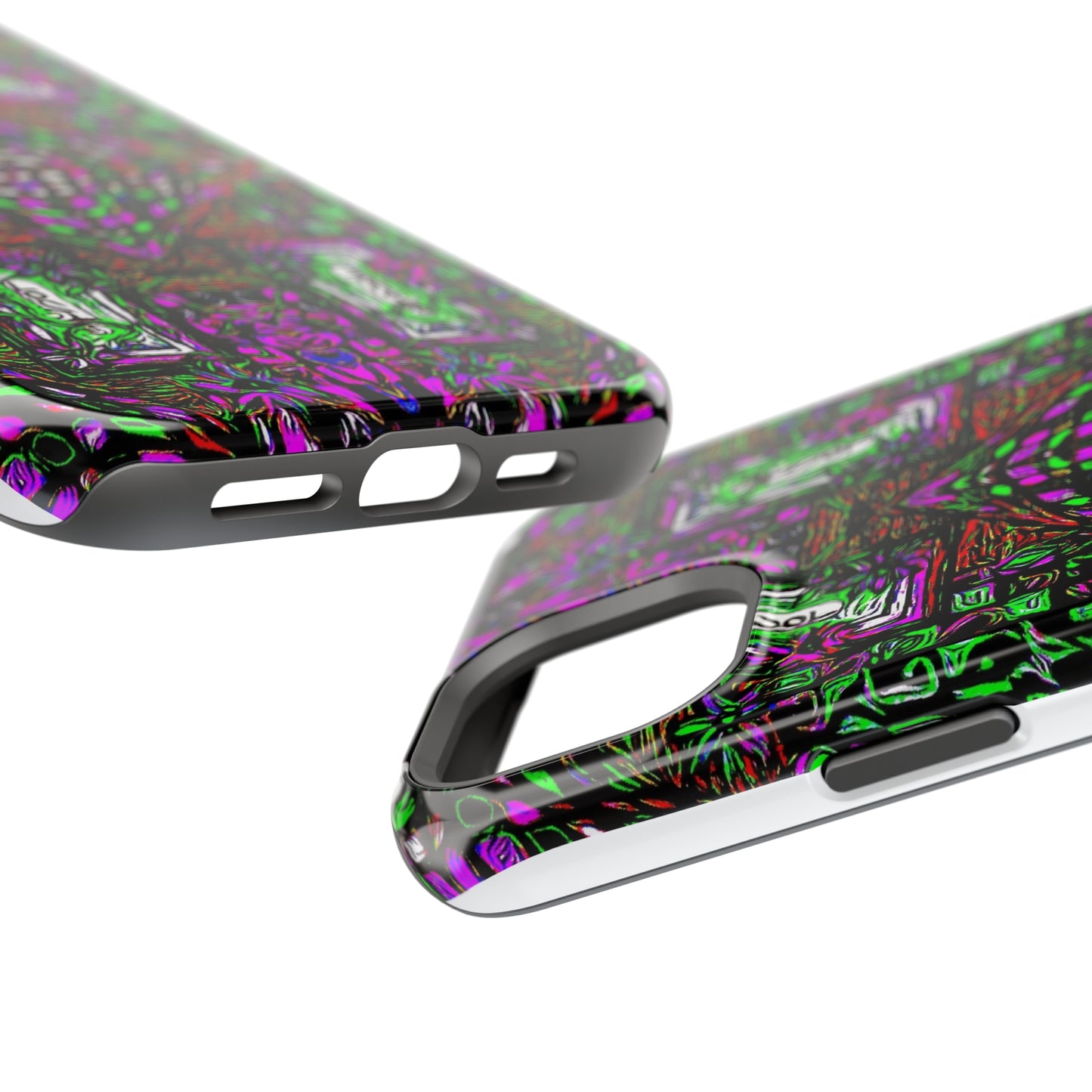 MagSafe Tough Cases for iPhone 15, 15pro, 15pro-max (With Custom Happy Lost Souls Art Print)