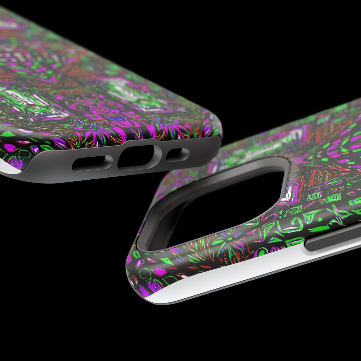MagSafe Tough Cases for iPhone 15, 15pro, 15pro-max (With Custom Happy Lost Souls Art Print)