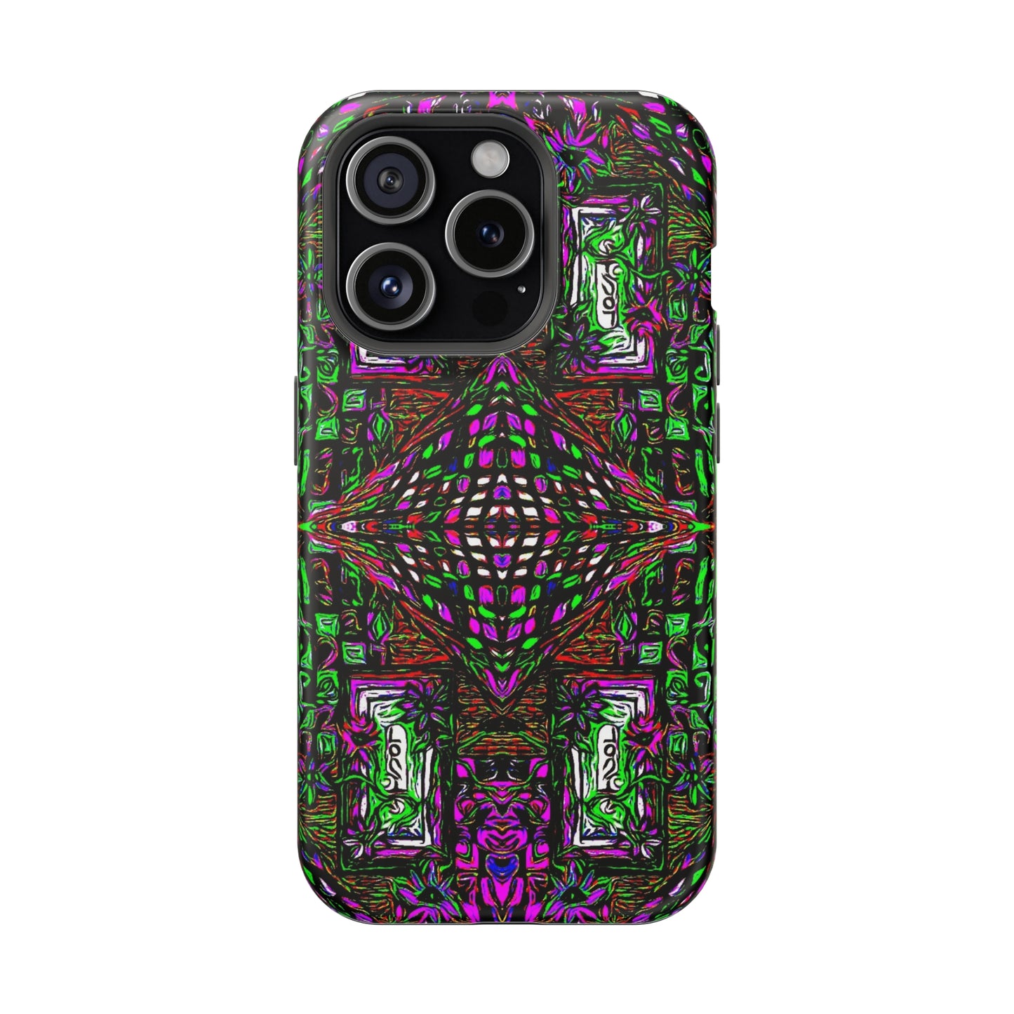 MagSafe Tough Cases for iPhone 15, 15pro, 15pro-max (With Custom Happy Lost Souls Art Print)