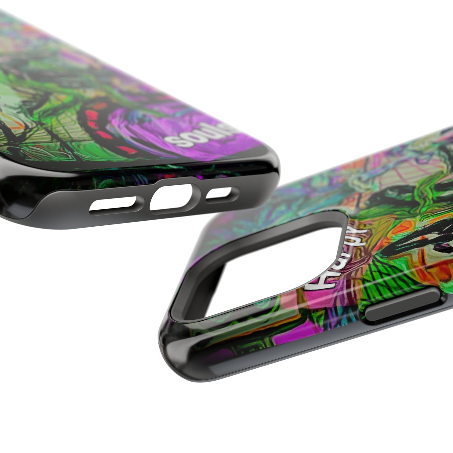 MagSafe Tough Cases for iPhone 15 series with custome Happy Lost Souls Art Work