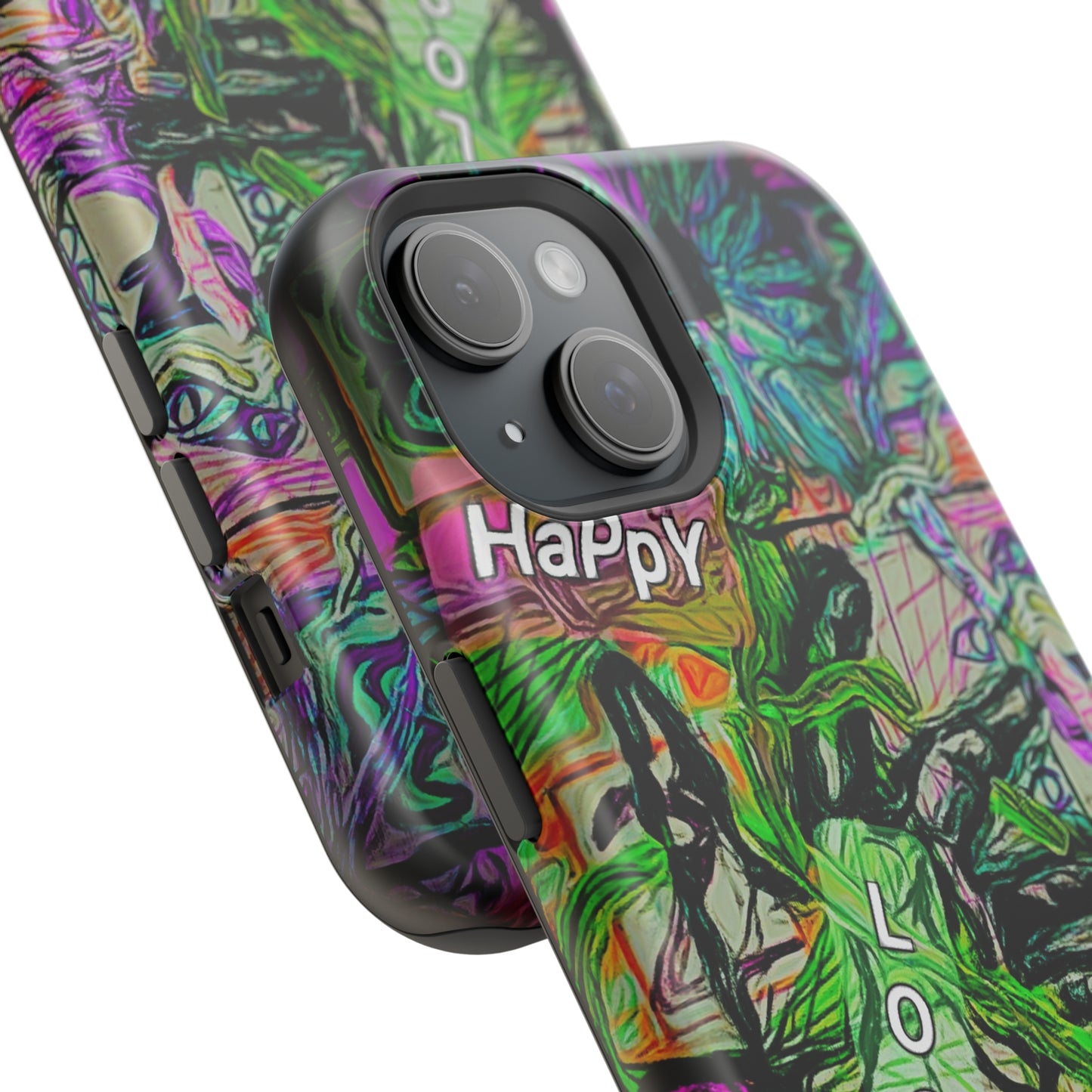 MagSafe Tough Cases for iPhone 15 series with custome Happy Lost Souls Art Work