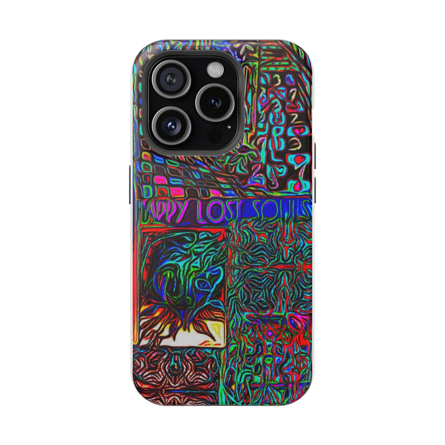 MagSafe Tough Cases for all iPhone 15 models with custom Happy Lost Souls Design