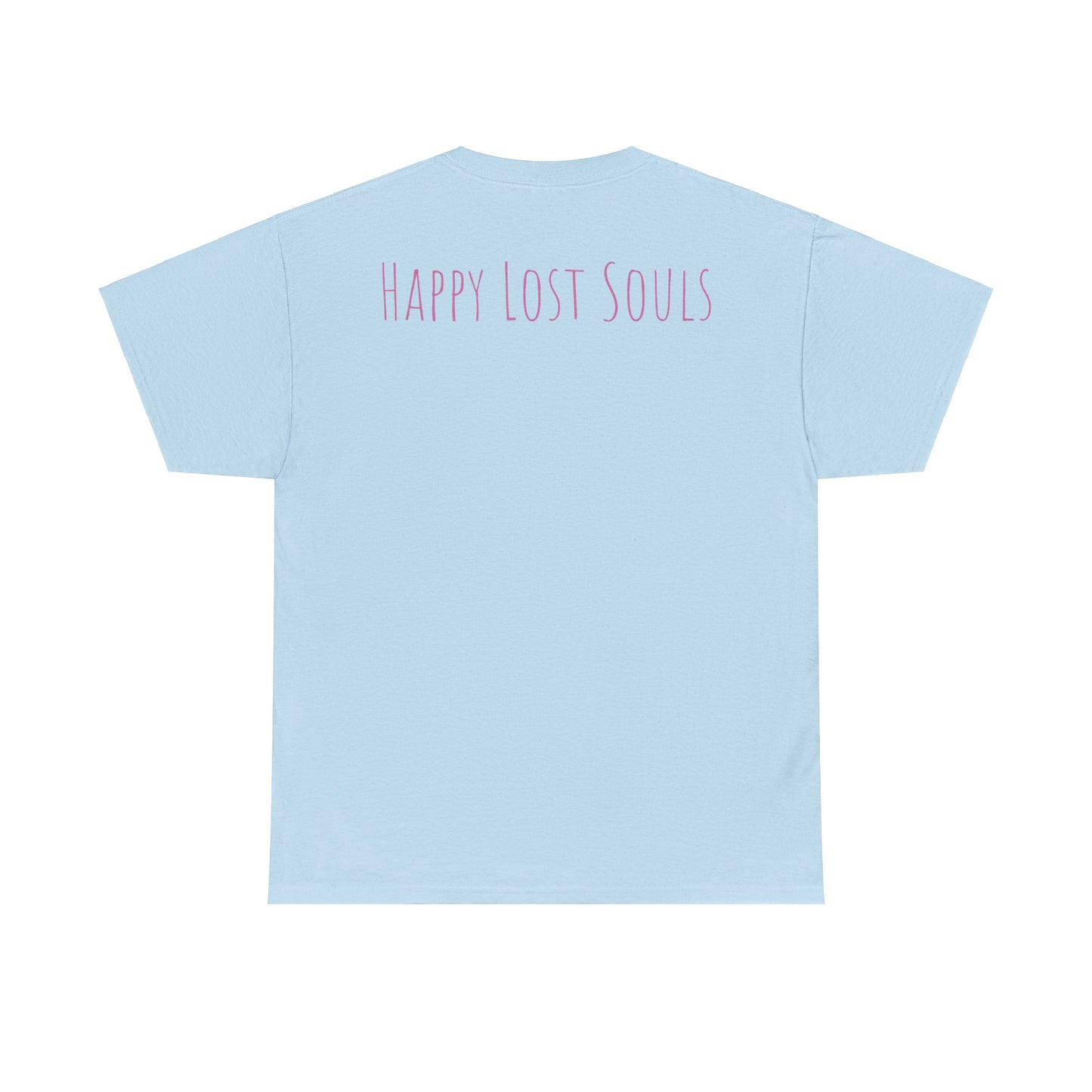 Unisex Heavy Cotton Tee With Custom Happy Lost Souls Art Print(origins)