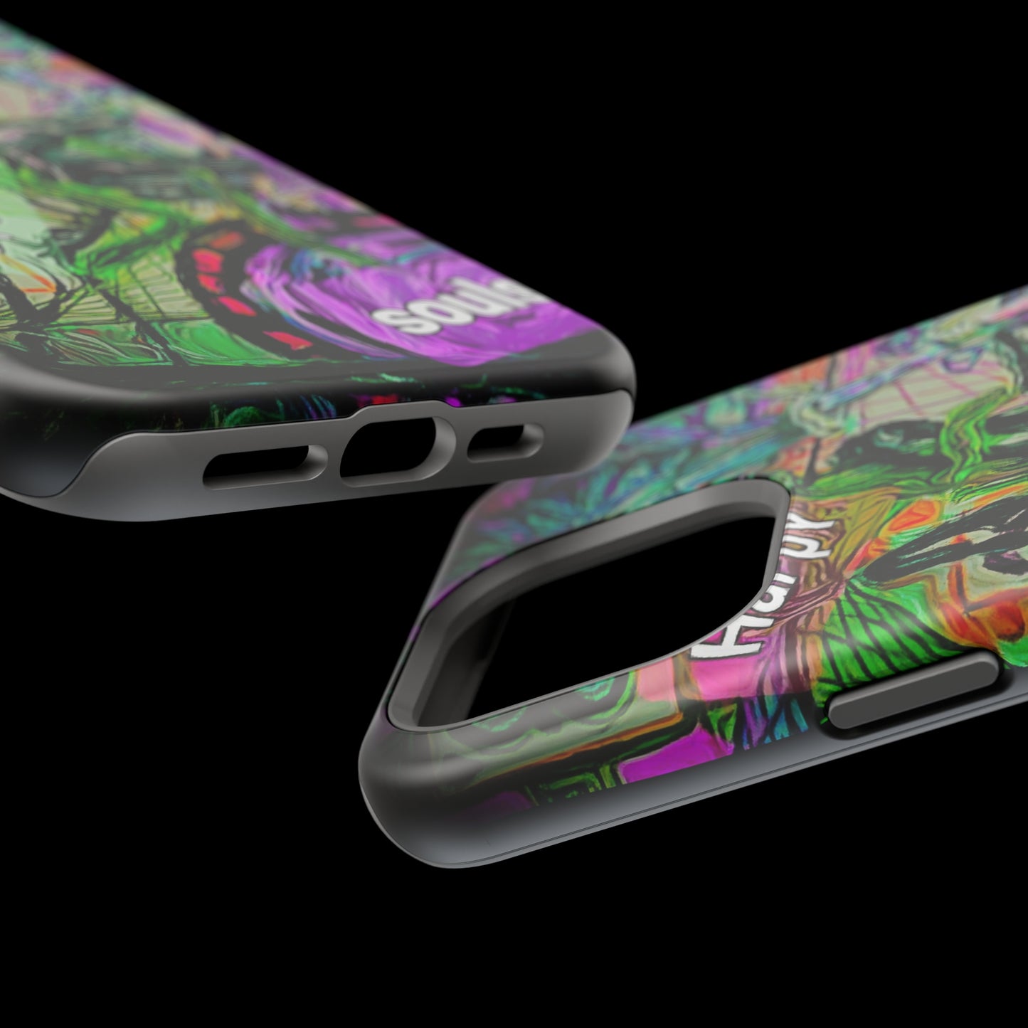 MagSafe Tough Cases for iPhone 15 series with custome Happy Lost Souls Art Work