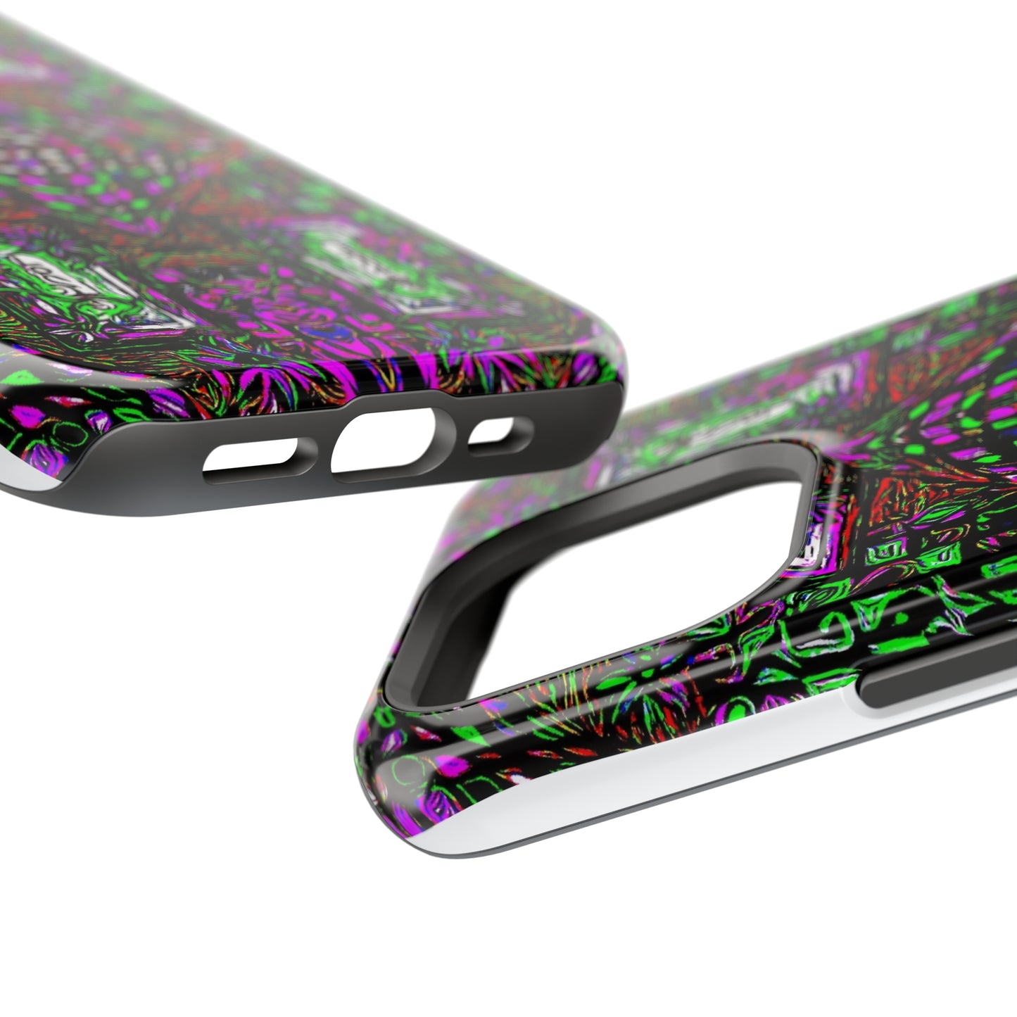MagSafe Tough Cases for iPhone 15, 15pro, 15pro-max (With Custom Happy Lost Souls Art Print)