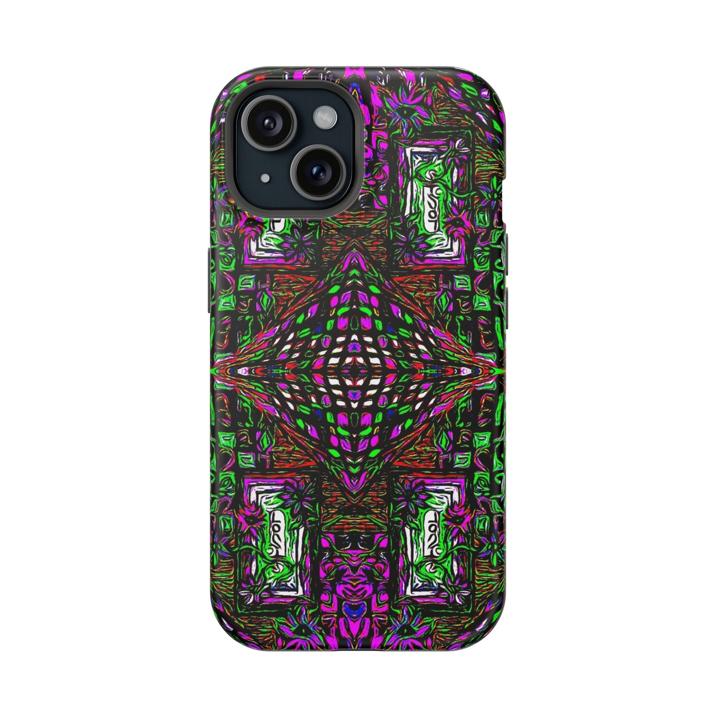 MagSafe Tough Cases for iPhone 15, 15pro, 15pro-max (With Custom Happy Lost Souls Art Print)
