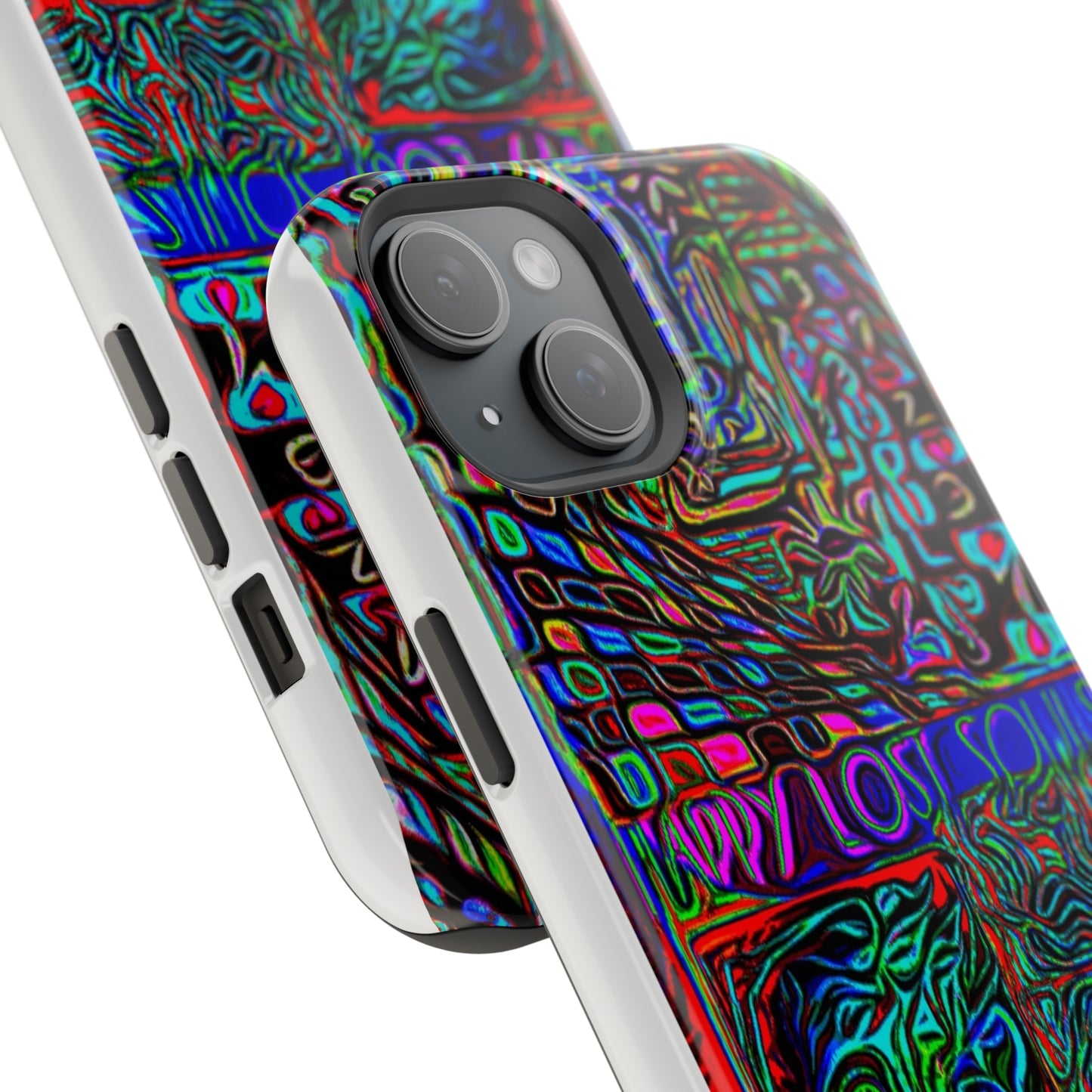 MagSafe Tough Cases for all iPhone 15 models with custom Happy Lost Souls Design