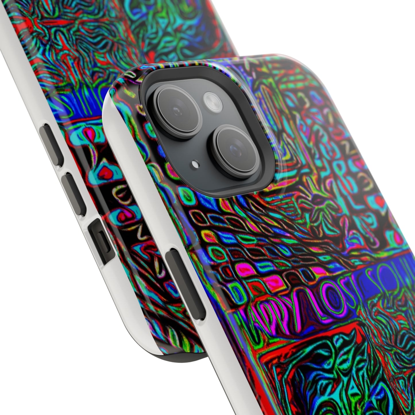 MagSafe Tough Cases for all iPhone 15 models with custom Happy Lost Souls Design