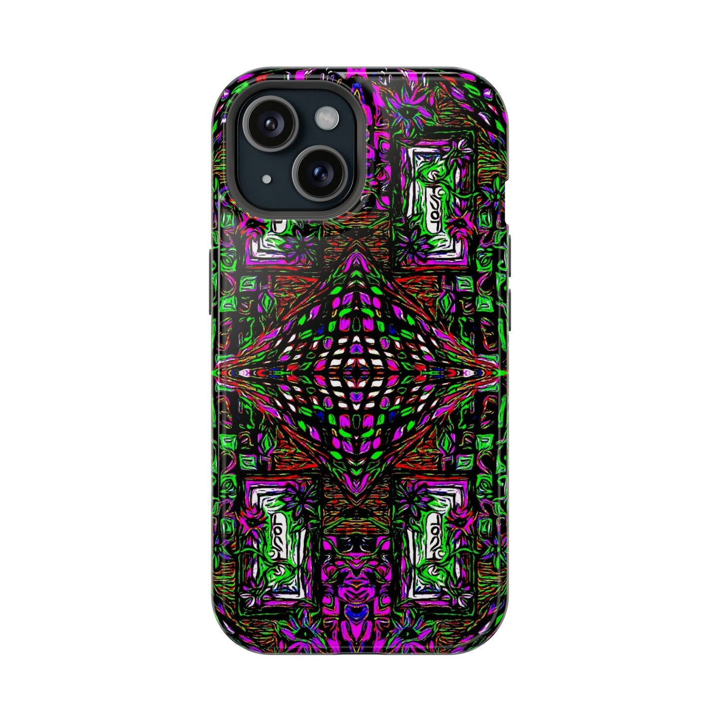 MagSafe Tough Cases for iPhone 15, 15pro, 15pro-max (With Custom Happy Lost Souls Art Print)