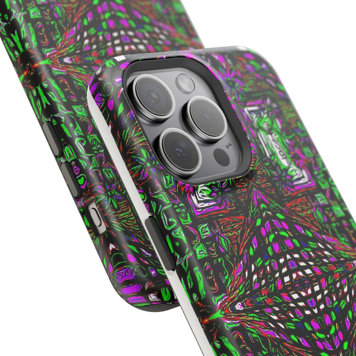 MagSafe Tough Cases for iPhone 15, 15pro, 15pro-max (With Custom Happy Lost Souls Art Print)