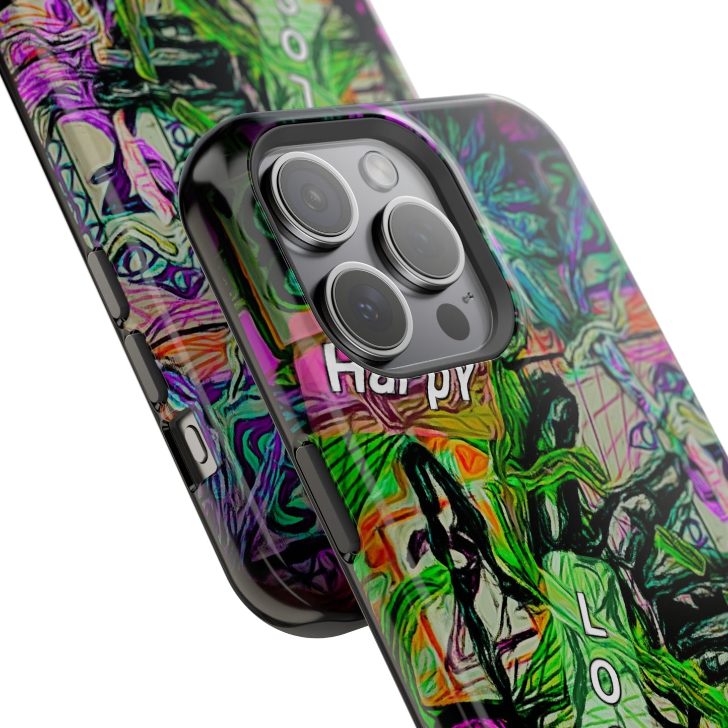 MagSafe Tough Cases for iPhone 15 series with custome Happy Lost Souls Art Work