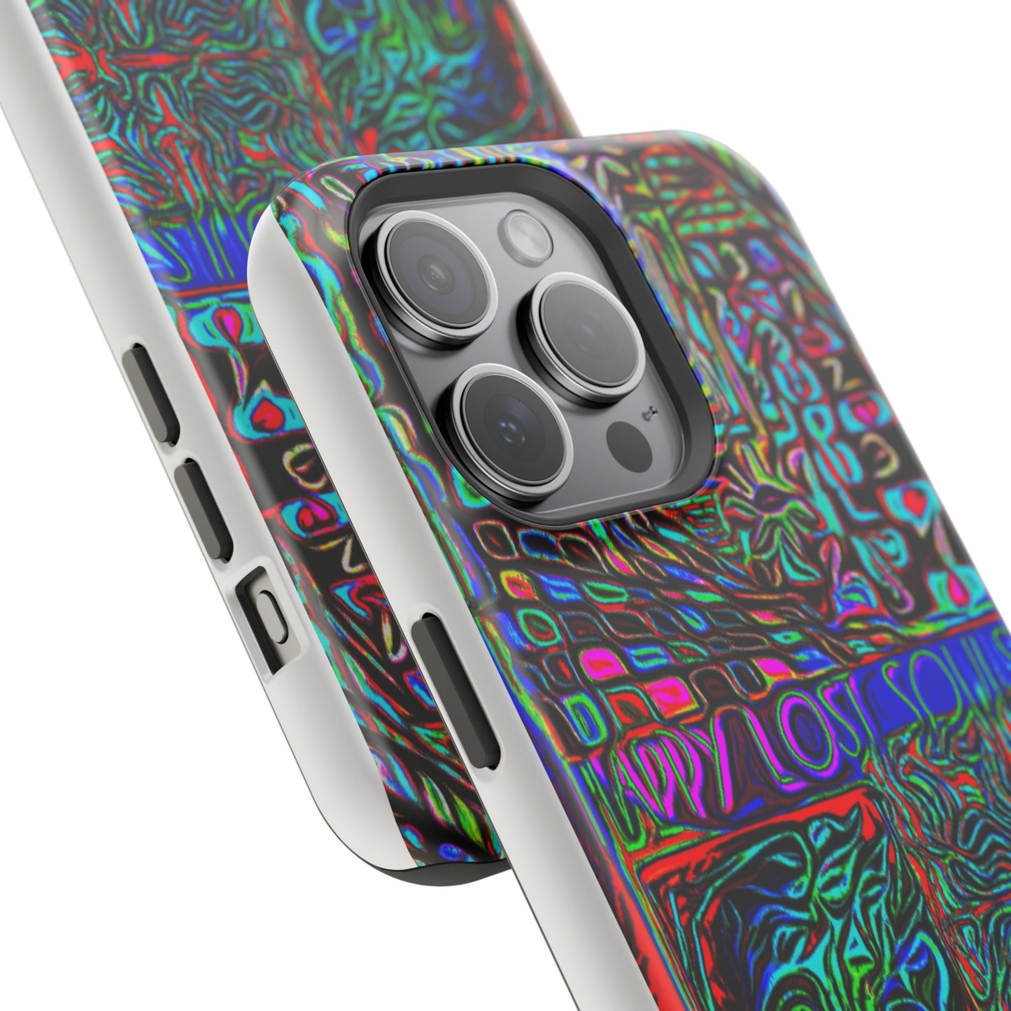 MagSafe Tough Cases for all iPhone 15 models with custom Happy Lost Souls Design