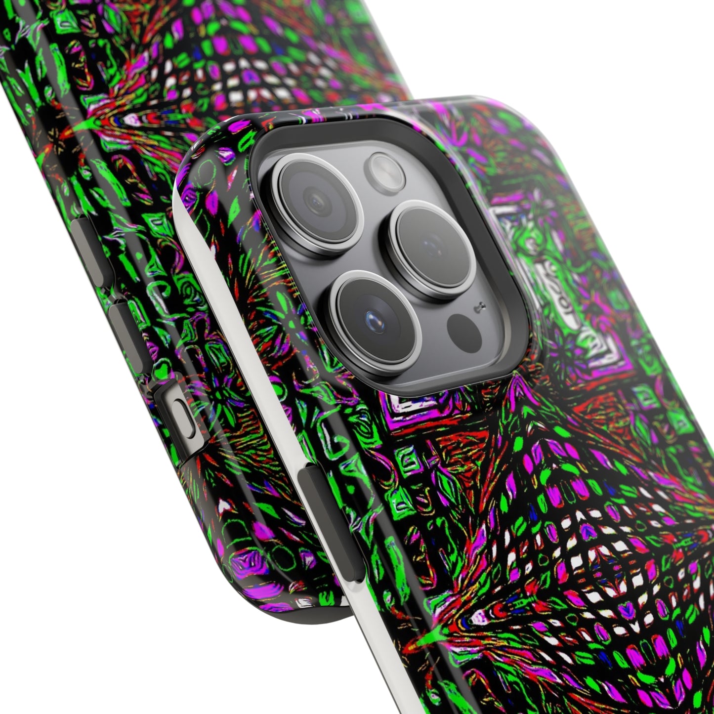 MagSafe Tough Cases for iPhone 15, 15pro, 15pro-max (With Custom Happy Lost Souls Art Print)