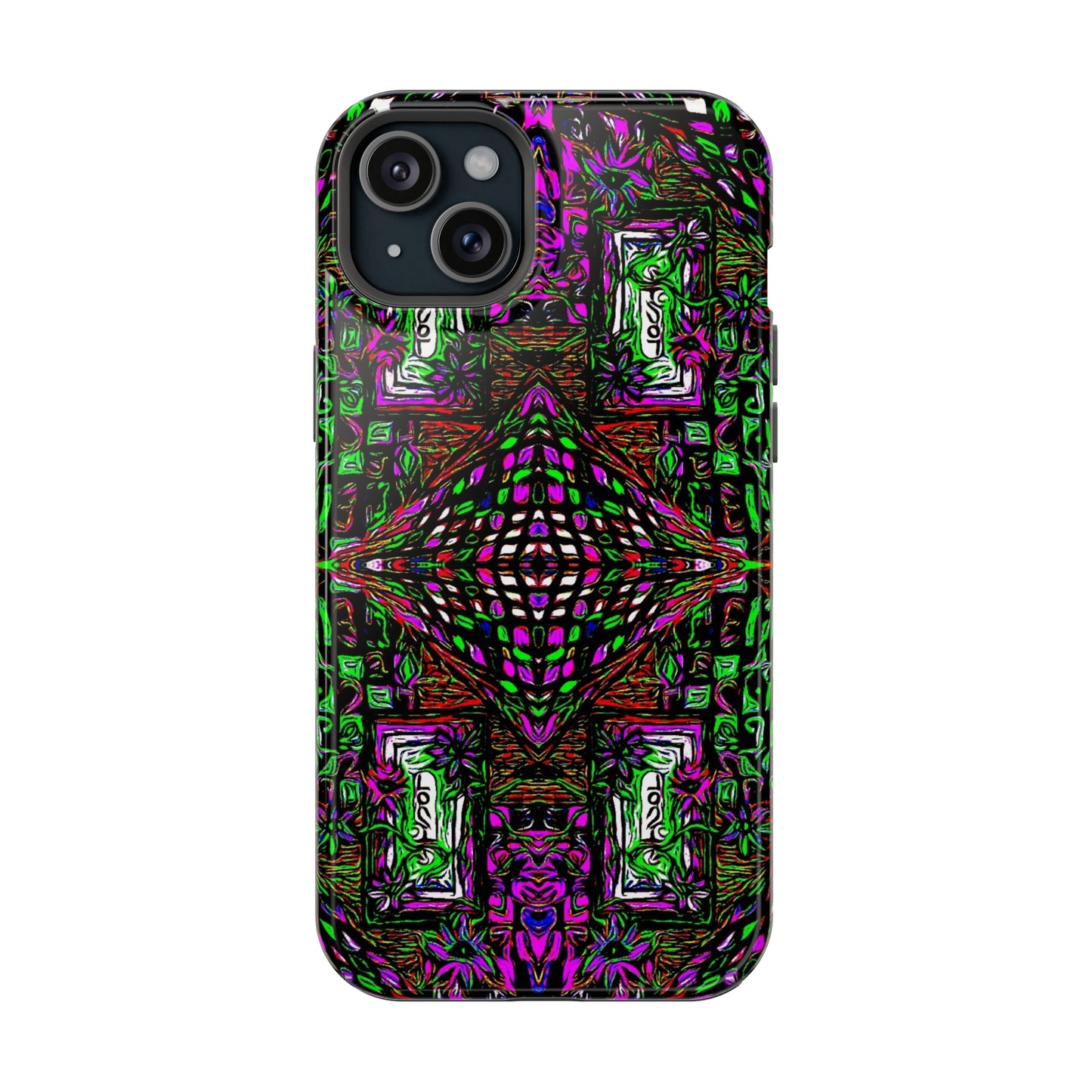 MagSafe Tough Cases for iPhone 15, 15pro, 15pro-max (With Custom Happy Lost Souls Art Print)