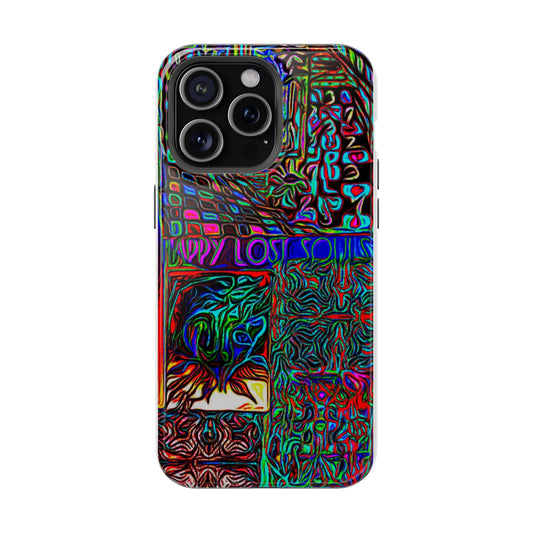 MagSafe Tough Cases for all iPhone 15 models with custom Happy Lost Souls Design