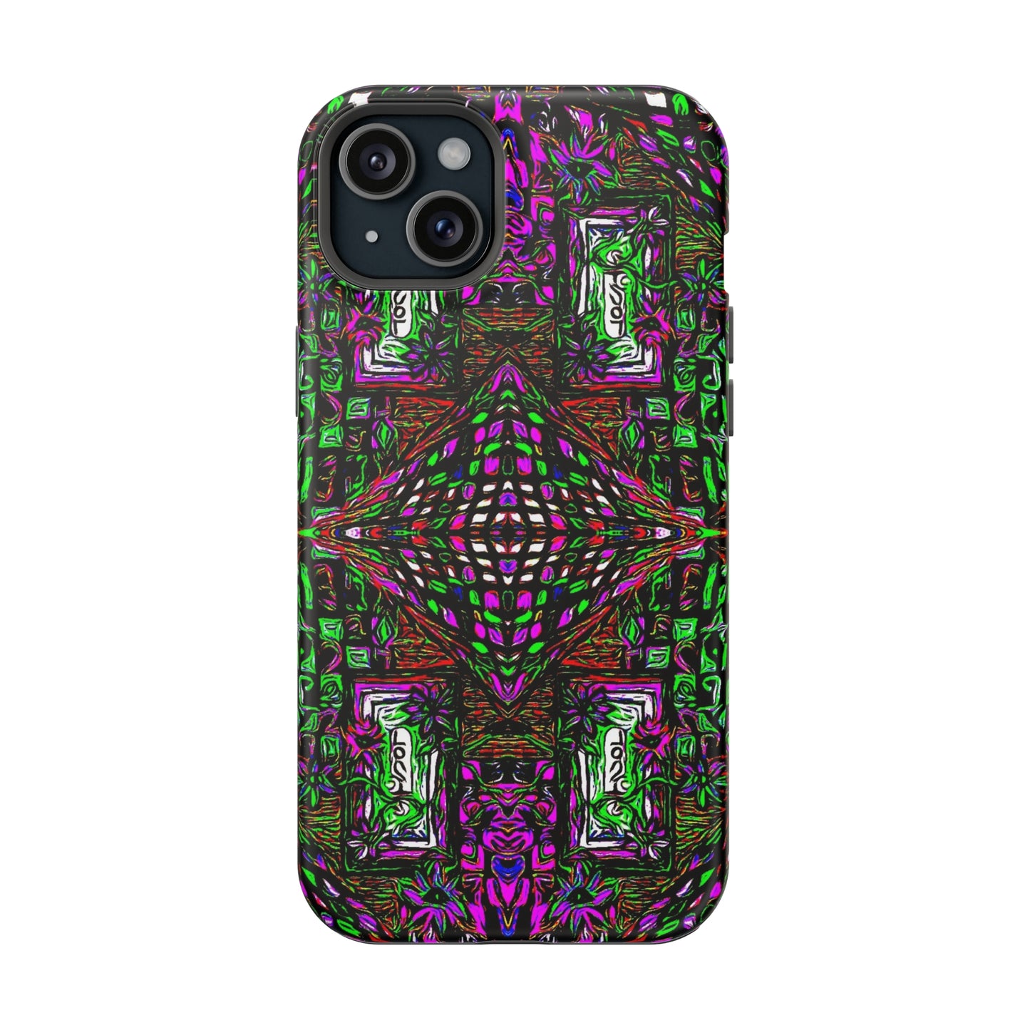 MagSafe Tough Cases for iPhone 15, 15pro, 15pro-max (With Custom Happy Lost Souls Art Print)