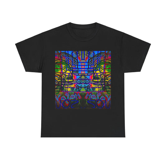 Unisex Heavy Cotton Tee With Custom Happy Lost Souls Art Print(origins)